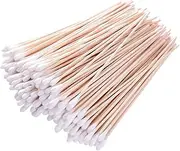 Hicarer 500 Pieces 15cm Swabs Cotton Stick Cotton Tipped Applicator Single Tip with Wooden Handle