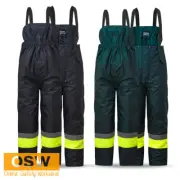 Huski Hi-Vis Unisex Yellow/Navy Yellow/Bottle Green Freezer Bib & Brace Overalls