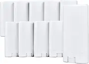 Deodorant Containers (10-Pack) - White - 0.5 Oz (15 ml) - 20 Writable Stickers - Twist Mechanism and Cap - Empty - Refillable Cosmetic Containers for Homemade Natural Deodorant, Lip Balm, Soap, etc.