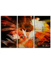 Ready2HangArt Daisies 3pc Wrapped Canvas Wall Art by Tristan Scott