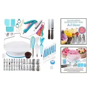 207 Pieces Cake Decorating Kits Pastry Bags Non-Slip Turntable Icing Tips Cake