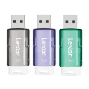 Lexar LJDS6032GB3N Jumpdrive S60 Usb 2.0 Flash Drive, 32 Gb, Gray/white, 3/pack