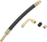 X AUTOHAUX 1 Set 90 Degree Copper Tire Valve Extension with Flexible Plastic 180mm Tire Valve Stem Extension for Car Motorcycle RV Truck Bike