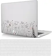 Laptop Shell Case Compatible with MacBook Pro 14 inch Case 2021 Release A2442 with Retina Display and Touch ID, Protective Plastic Hard Shell Laptop Cover & Keyboard Cover - Animals