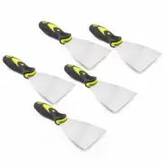 5-Packs 3" inch Flexible Scraper Putty Joint Drywall Knife Rubber Handle