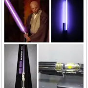 Star Wars Jedi Master Mace Windu Force FX Lightsaber Dueling Rechargeable Purple