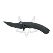 Fox Knife Geco 537-BR Frame Lock Black N690Co Steel G10 Titanium Pocket Knives