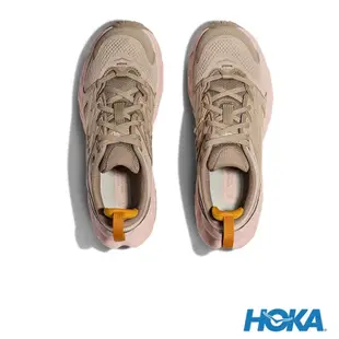 [阿爾卑斯戶外] HOKA Anacapa Breeze Low 女 輕亮防水登山鞋 牛津卡其/桃子粉 HO112792