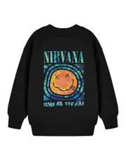 Nirvana Unisex Kids Sweatshirt Black Come As You Are Kids 5-6 Years