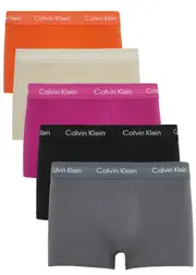 Calvin Klein Low-rise Stretch-cotton Trunks - set of Five - Multicoloured - S S