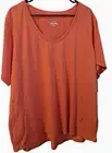 WOMENS BCG ATHLETIC Plus Casual Tee Size 3X V Neck Coral