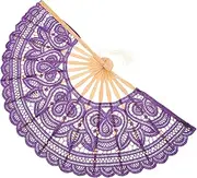 Homoyoyo Vintage Lace Folding Fan Elegant Lace Handheld Fan for Home Decor Dance Performances Weddings Lightweight Portable Unique Retro Accessory
