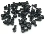 Lego 50 New Black Technics Axle and Pin Connector Hubs w/ 1 Axle Pieces