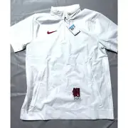 Nike Men's Medium Woven Coaches football Short-Sleeve White Red DV6755-103 NEW