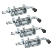 Barrel Bolt Latch, 4Pcs 12x135mm Carbon Steel Spring Loaded for Doors (Silver)