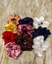 Silk/satine Multicolor Scrunchie Elastic Handmade Hair Band