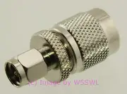SMA Male to Mini-UHF Male Coax Connector Adapter by W5SWL