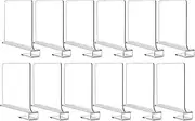 TJHypenete 12Pcs Acrylic Shelf Dividers for Closet Organization, Clear Shelves Organizer Separators, Wooden Shelving Cabinet Storage Separator for Bedroom Kitchen Office Bookcase Clothing Purses