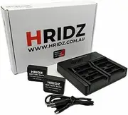 Hridz AHDBT-401 Battery and Charger for GoPro Hero 4 Black Hero 4 Silver Cameras for HERO4