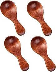 Healeved Small Wooden Teaspoons Set for Children Toddler Cutlery Cutlery Set Self Feeding