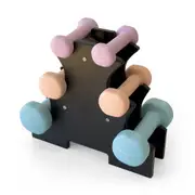 METEOR 0.5kg-1kg-2kg Dumbbell Set with Storage Rack, Anit-Slip Flat Bottom Neoprene Dumbbells, Fixed Weight Dumbbells, Gym Weights, Dumbbell Weights