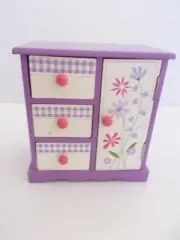 Kids Wooden Wardrobe Clothes Hanging Drawer Toy Storage Shelf Cabinet Furniture