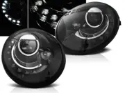 For VW New Beetle Headlight Headlamps 1998-2005 LED Black LHD