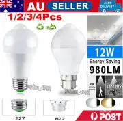 Lots of 12W LED PIR Motion Sensor Light Bulbs E27 B22 Smart Detector Globe Lamps