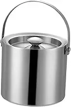 Stainless Steel Wine Bucket with Lid Elegant Ice Cooling Bucket for Parties Picnics and Bars and Easy to Clean Ice Bucket for Wine and