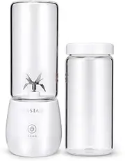 Rechargeable Electric Portable Juicer Fruit Vegetable Juice Mixer Six-Leaf Blade Fruit Ice Smoothie Maker Blender Machine 450ml (only 1 Cup)