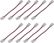 10pcs Professional Double 8mm 2 Pin COB Strip Light Connector for Home Office School