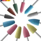 12X Silicone Nail Drill Bit Rotary Burr Head Cuticle Clean File for Nail Art Sal