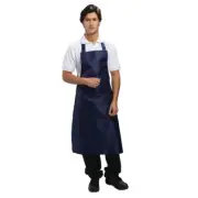 WHITES BIB APRON NAVY BLUE A543
