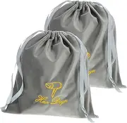 Hair Dryer Storage Case Travel Hair Dryer Bag Drawstring 2pcs Organize Cosmetics