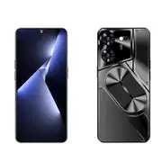 P5 Pro 4G Smartphone, 6.8 inch HD Display, 8cores 6GB RAM + 128 ROM, 5000mAh Battery, 52MP+24MP Dual Camera, Android 13, Dual SIM, Face ID, Black