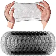 100 Pcs Hair Nets Invisible Elastic Edge Mesh Bun Hair Nets Elastic Mesh Wig Nets For Ballet Dance Black