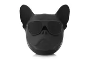Portable Dog Shaped Stereo Bluetooth Speaker, Wireless Music Player Black
