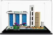 Acrylic Display Case for Lego 21057 Architecture Singapore Figure Storage Box Dust Proof Glue Free