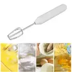 (White)Electric Handheld Egg Beater Electric Milk Frother Coffee Blender Milk