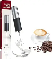Milk Frother for Coffee, Lattes,Whisk Drink Mixer, Mini Foamer for Cappuccino, Frappe, Matcha, Hot Chocolate. Battery Operated Stainless Foam Maker Handheld Eletric Frothers
