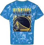 Outerstuff Golden State Warriors Juniors Girls 4-16 in The Band Team Logo Tie Dye T-Shirt