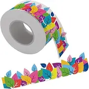 jojofuny 1roll Border Trims Self-adhesive Decorative Decals for Classroom Bright Colors for Bulletin Boards and Photo Booths