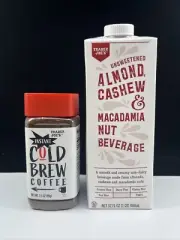 Trader Joe's Instant Cold Brew Coffee+Unsweetened Almond Macadamia Nut Milk 32oz