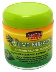 African Pride Olive Miracle Anti-Breakage Creme 6 oz (2 Pack)