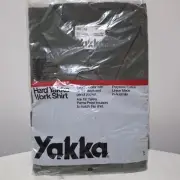 NEW Vintage Yakka Mens Shirt Khaki Green Sz S 38-39cm Australian work wear #489