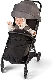 Red Kite Universal Footmuff with Hand Warmer and Seat Liner (90cm x 39cm x 10cm). Fits Easily into Almost All pushchairs and Strollers - Black
