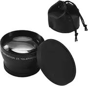 Ysyaxsyt 52mm 2X Magnification Telephoto Lens for AF-S 18-55mm 55-200mm Lens Camera