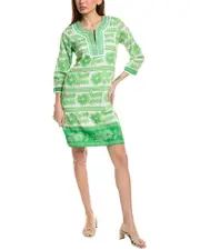 Bella Tu Embroidered Flower Tunic Dress