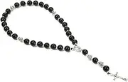 BALIBALI Handmade 8mm Anglican Prayer Beads Rosary Jade Natural Stone Rosary Beads with Pardon Crucifix Cross Custom Rosary