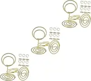 Ciieeo 3sets Memo Holders Tables Card Table Greeting Decoration Dining Table Number Stands Table Holders Gold Card Holder Reception Table Numbers Environmental Protection 30pcs*3